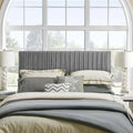 King California King Gray Velvet Headboard M5048