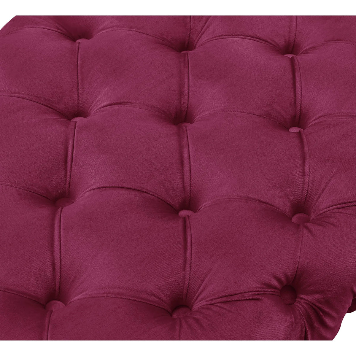 Fuchsia/Gold Velvet Bench with Metal Legs I680934