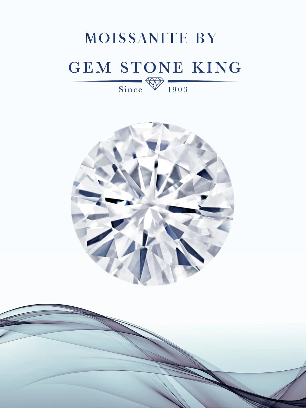 925 Sterling Silver 10K Yellow Gold Blue Created Sapphire White Moissanite 3 Stone Engagement Ring K82147