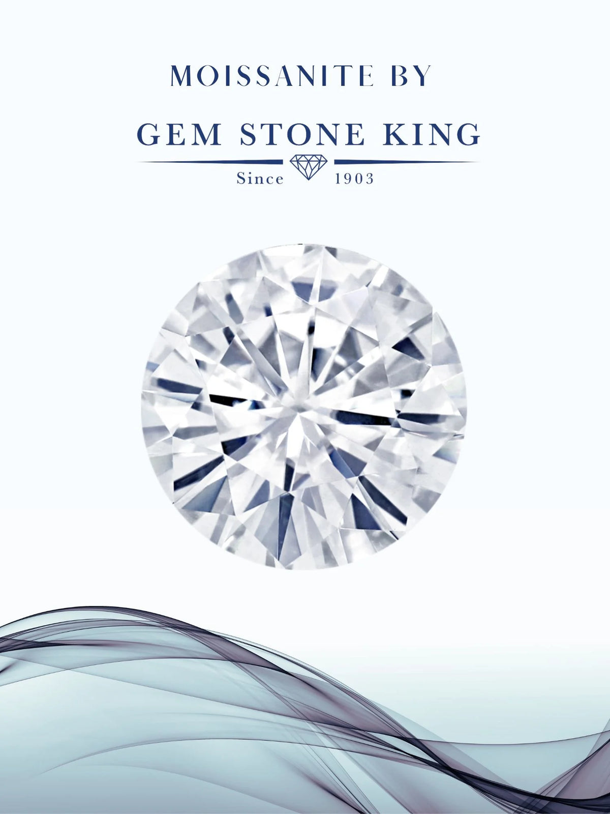 925 Sterling Silver 10K Yellow Gold Blue Created Sapphire White Moissanite 3 Stone Engagement Ring K82147