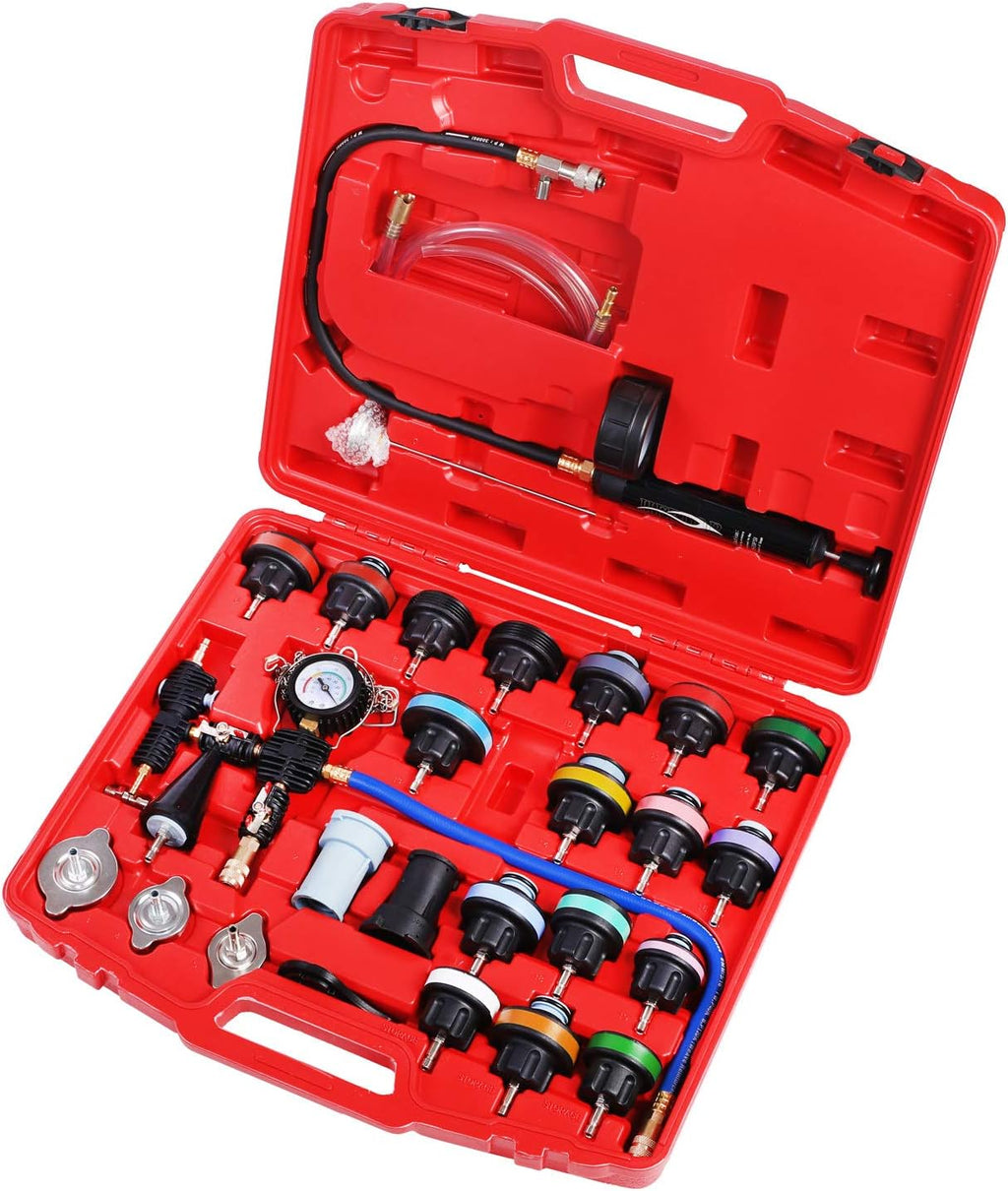 28PCS Radiator Coolant Pressure Tester Vacuum Refill Tool Kit M302