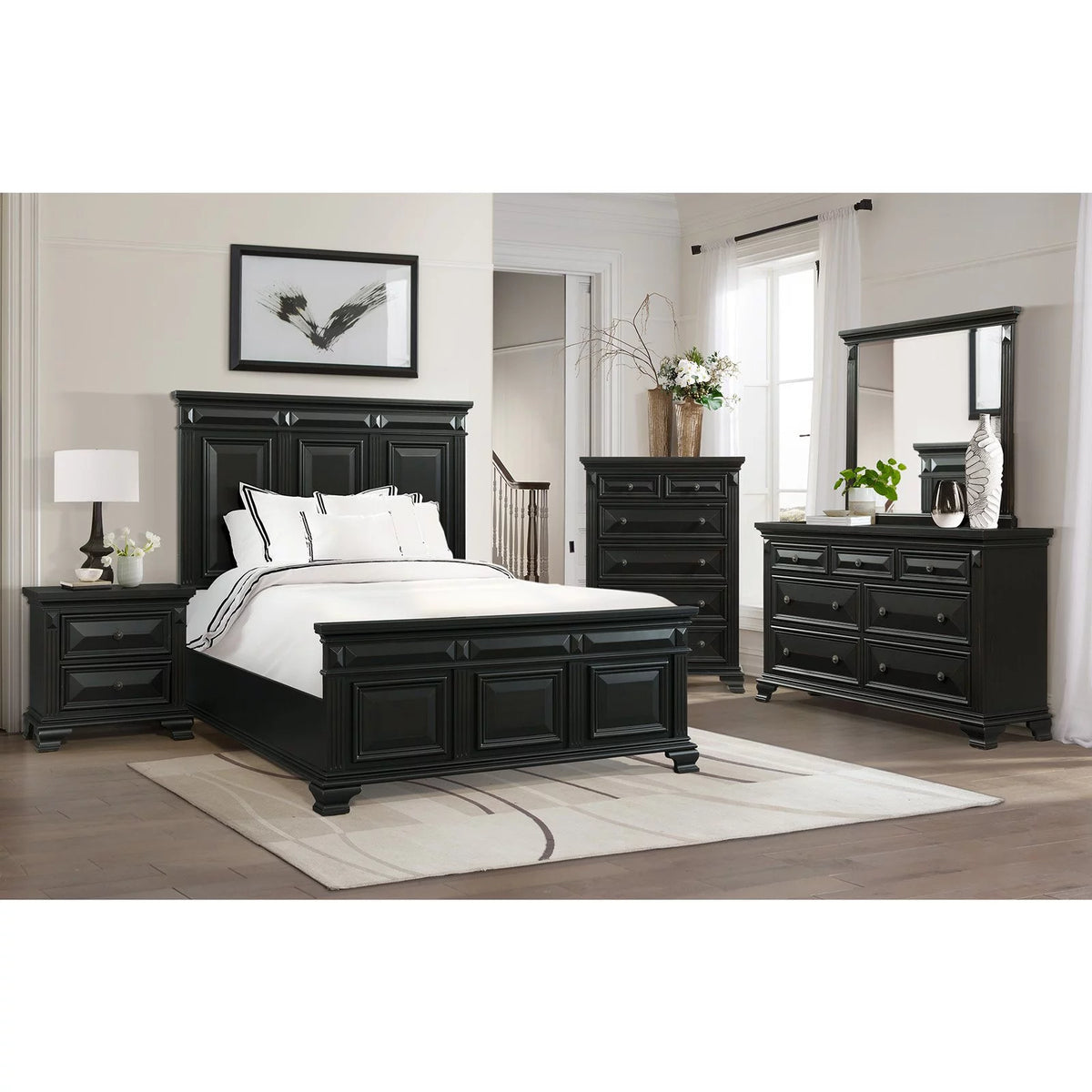 6 Drawer Chest in Antique Black X491