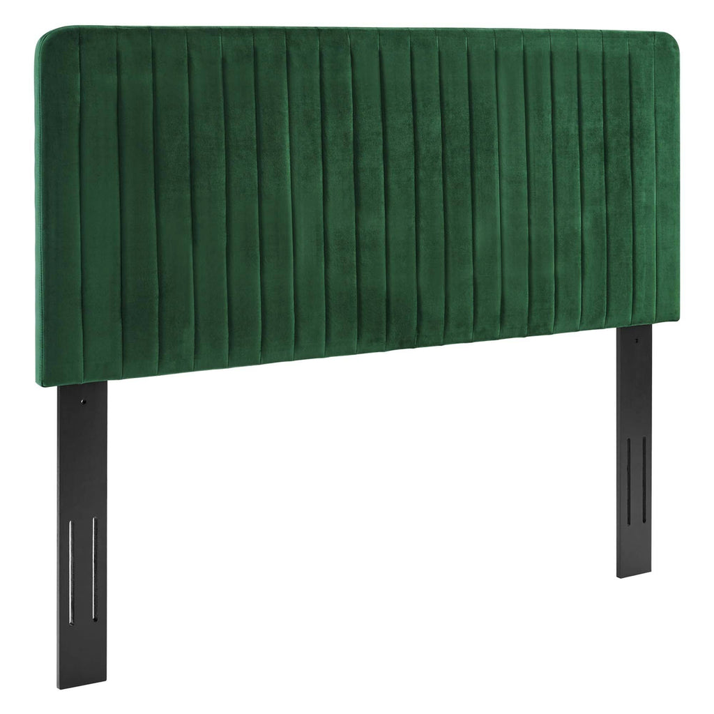 Pink Channel Tufted Performance Velvet King/California King Headboard I260354