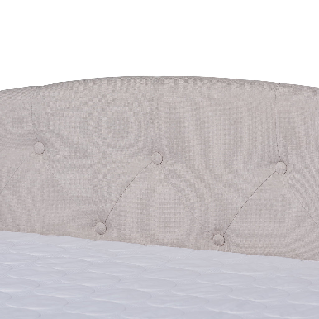 Beige/Black Upholstered Daybed with Trundle J701273