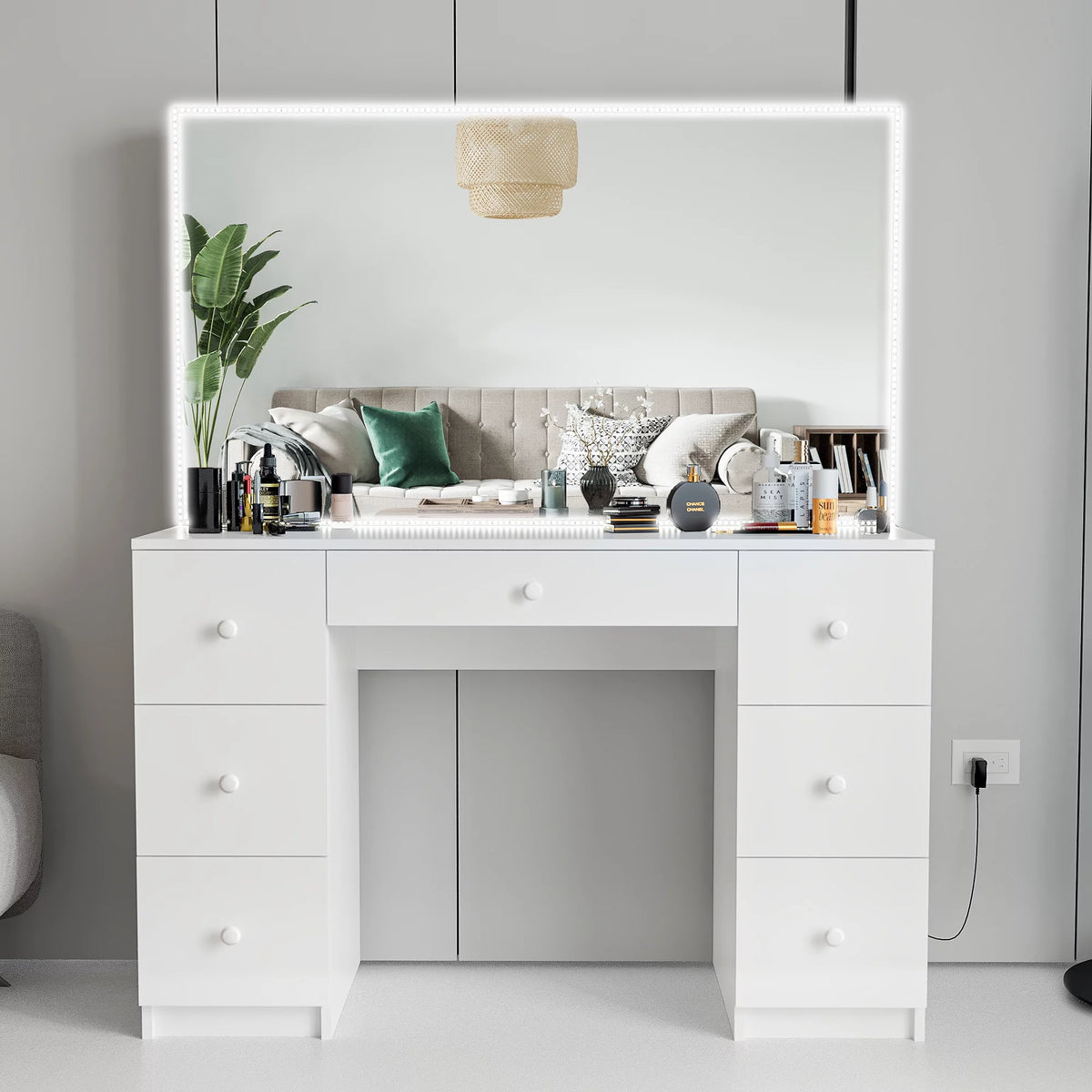 White Painted Vanity Table P5538