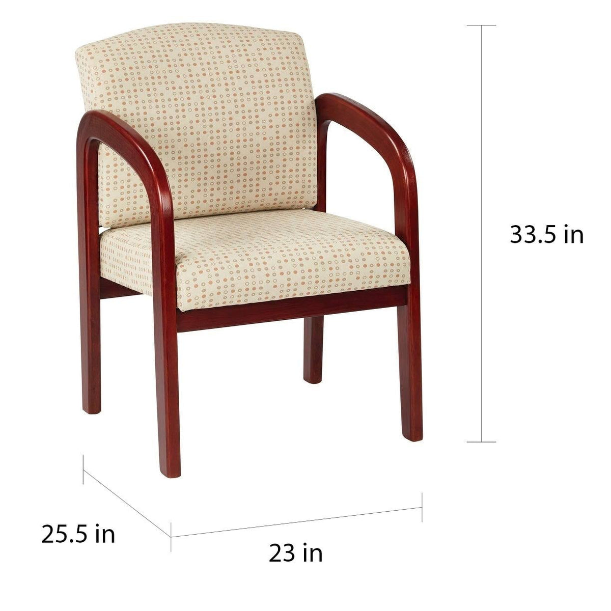 Ash Cherry Finish Wood Visitor Chair H3319