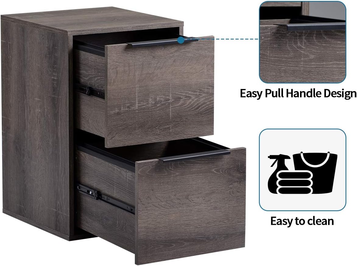 2 Drawer Walnut File Cabinet J640380