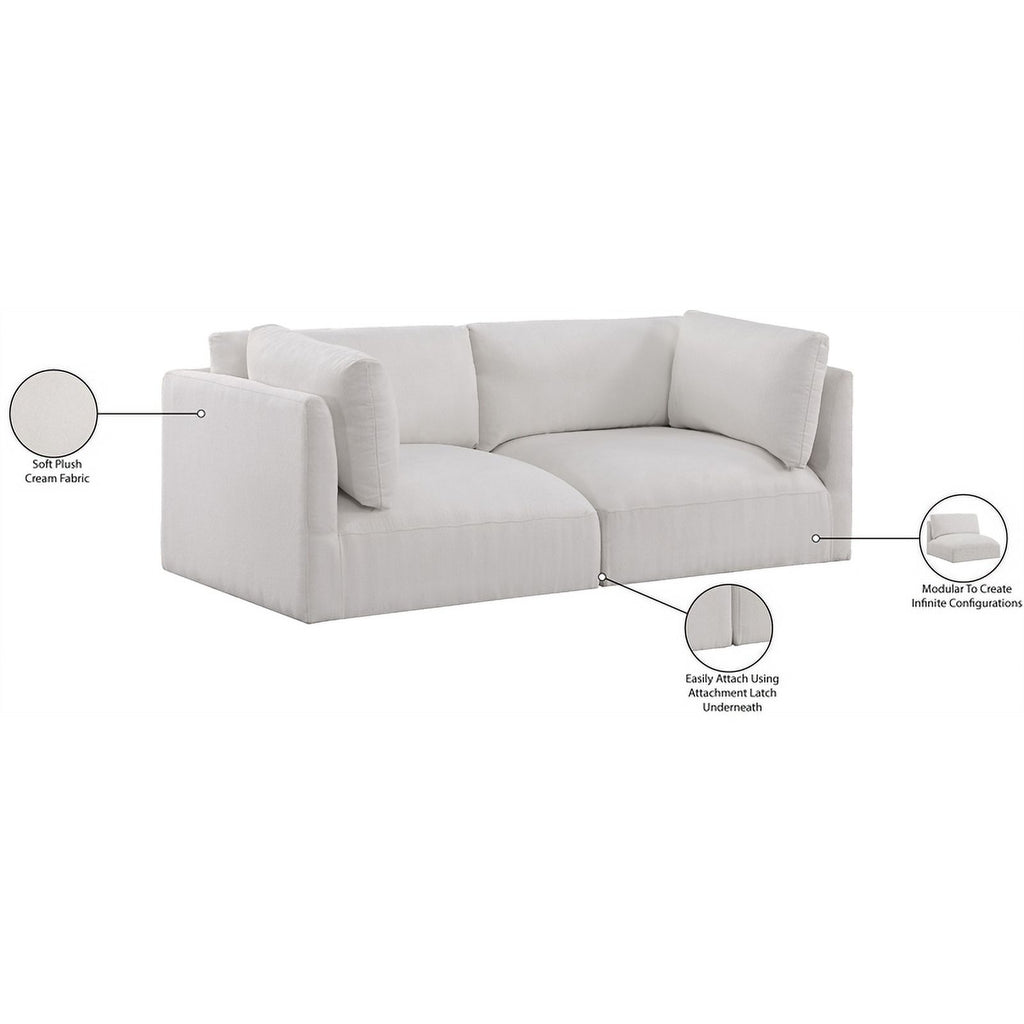 Cream Fabric Modular Sofa K8331