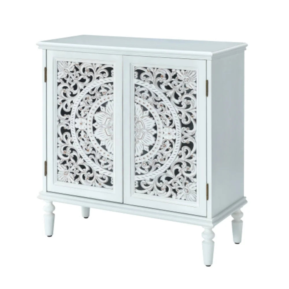 White 2-Door Accent Cabinet A669
