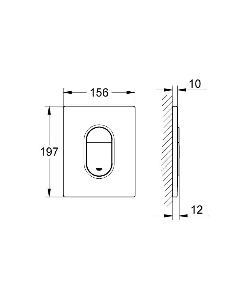 Chrome WC Wall Plate G56717