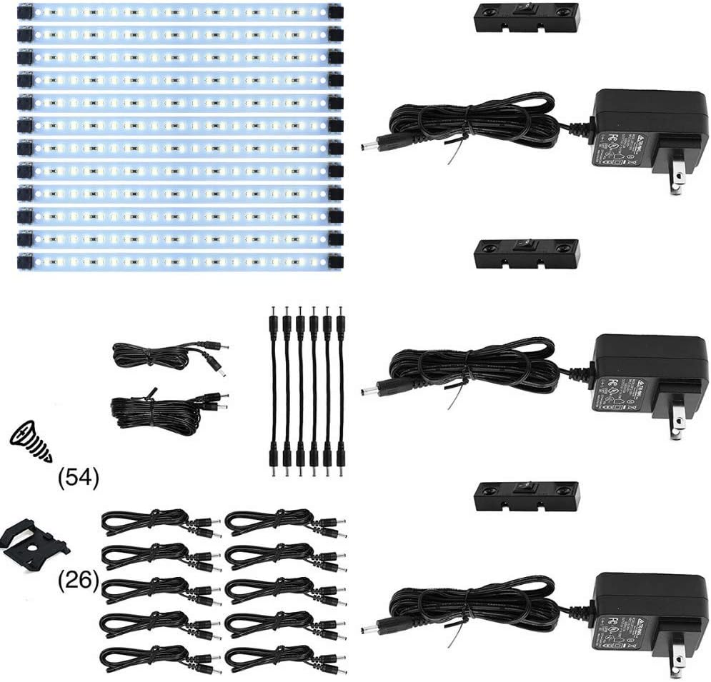 21 LED Deluxe Kit 3 Light Panels Warm White Under Cabinet Lighting P1173