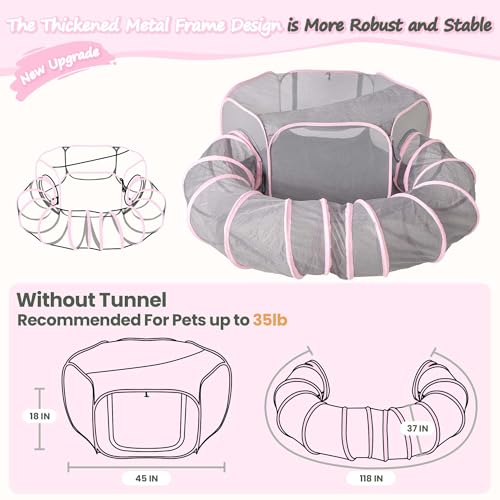 Pink Outdoor Cat Enclosure with Bag K888