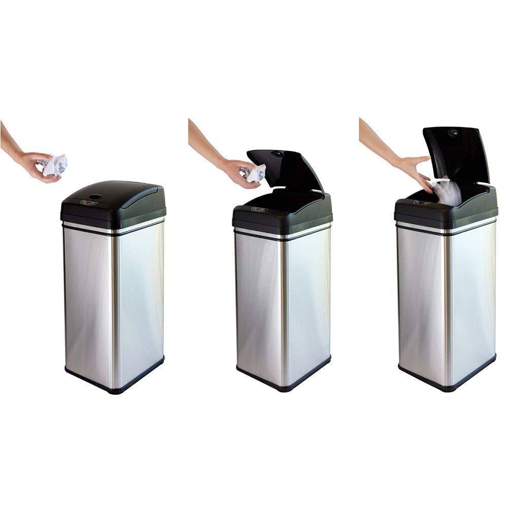 13 Gallon Automatic Touchless Sensor Kitchen Trash Can Z851