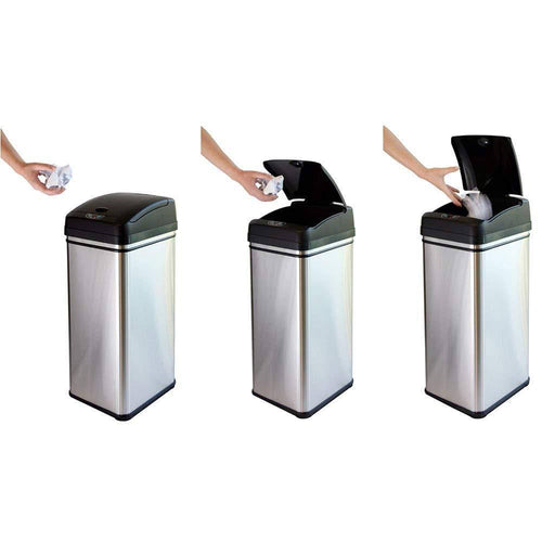 13 Gallon Automatic Touchless Sensor Kitchen Trash Can Z851