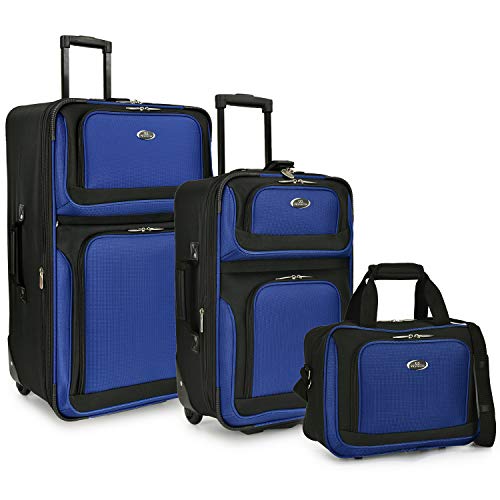 Gray 4-Piece Expandable Softside Travel Rolling Luggage Set F499208