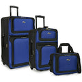 Gray 4-Piece Expandable Softside Travel Rolling Luggage Set F499208