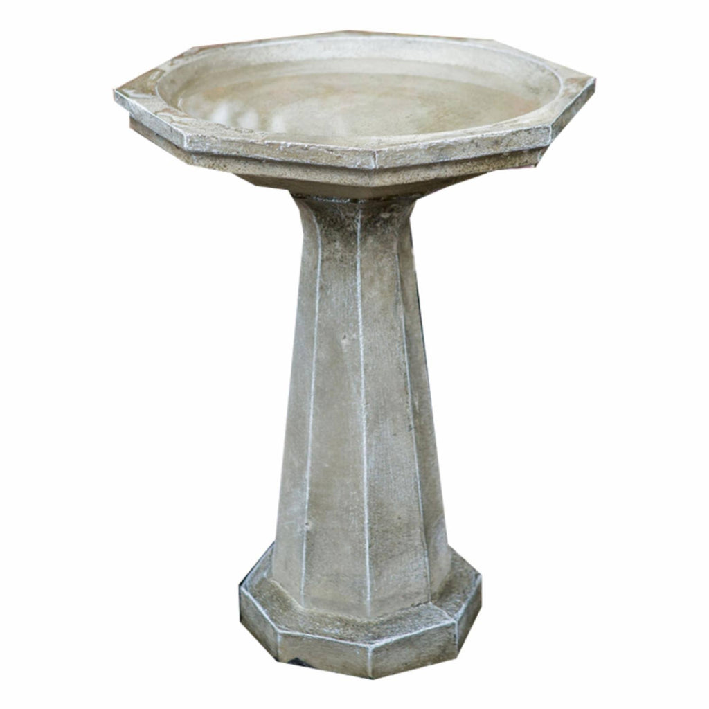 Cast Stone Octagon Bird Bath Ocher Yellow I278