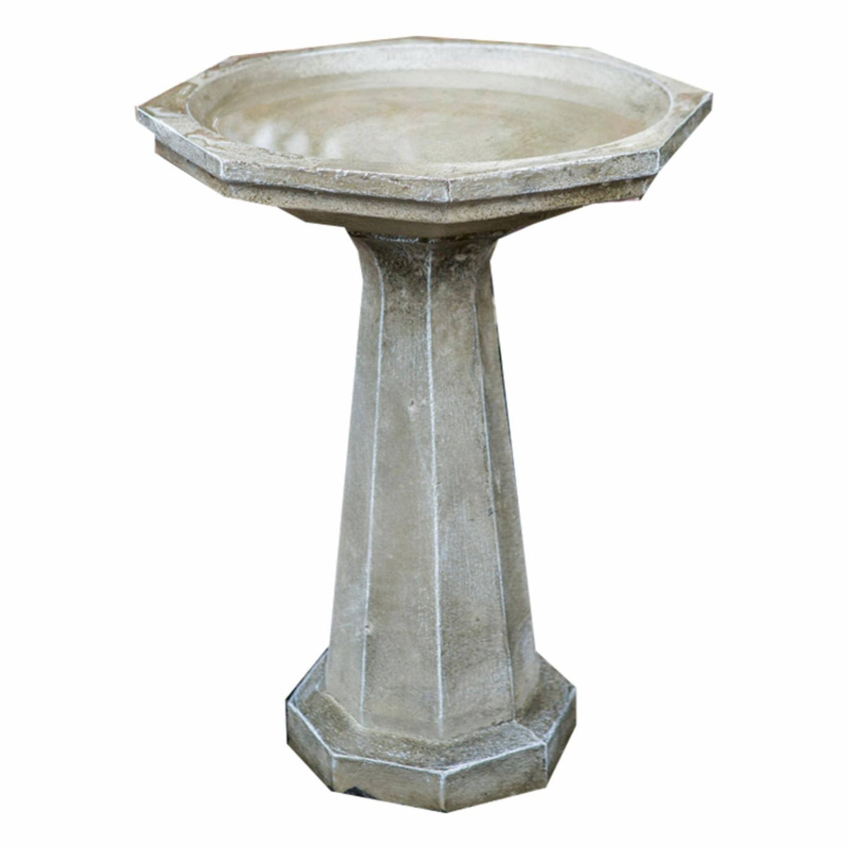 Cast Stone Octagon Bird Bath Ocher Yellow I278
