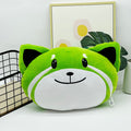Green Foxes Plush Stuffed Animal Pillow D5993