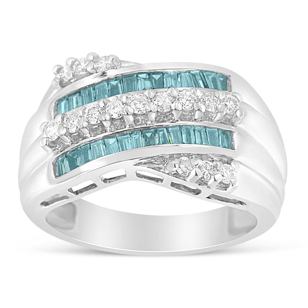 14k White Gold Diamond Band Ring Y3272