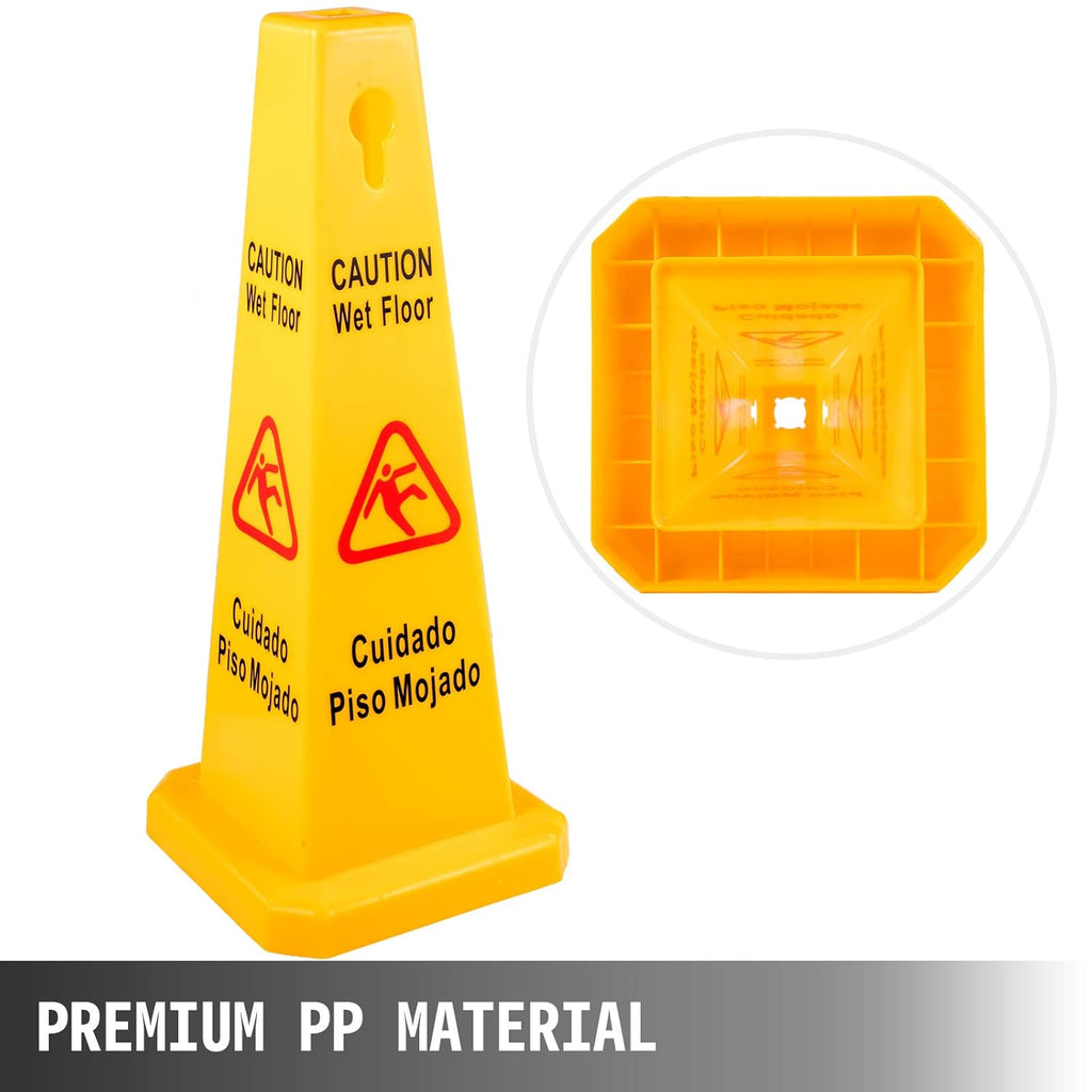 Yellow 3 Pack 4 Sided Wet Floor Sign G6381