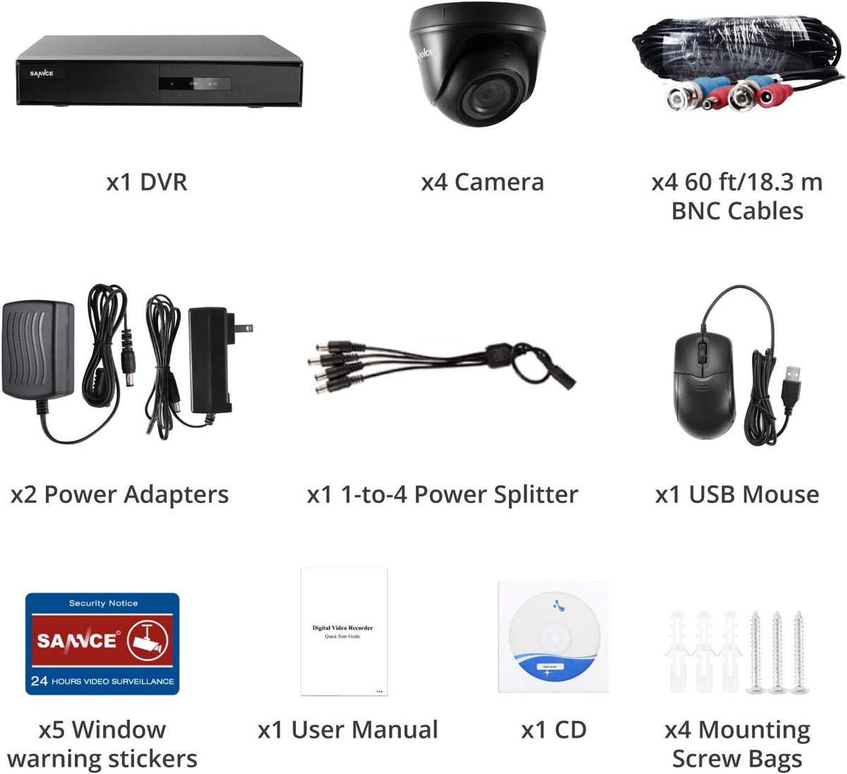 1080P 8CH Wired Security Camera System with 8 Cameras F69177