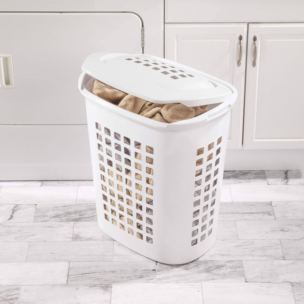 White 81 Liter LiftTop Laundry Hamper 4-Pack Y5114