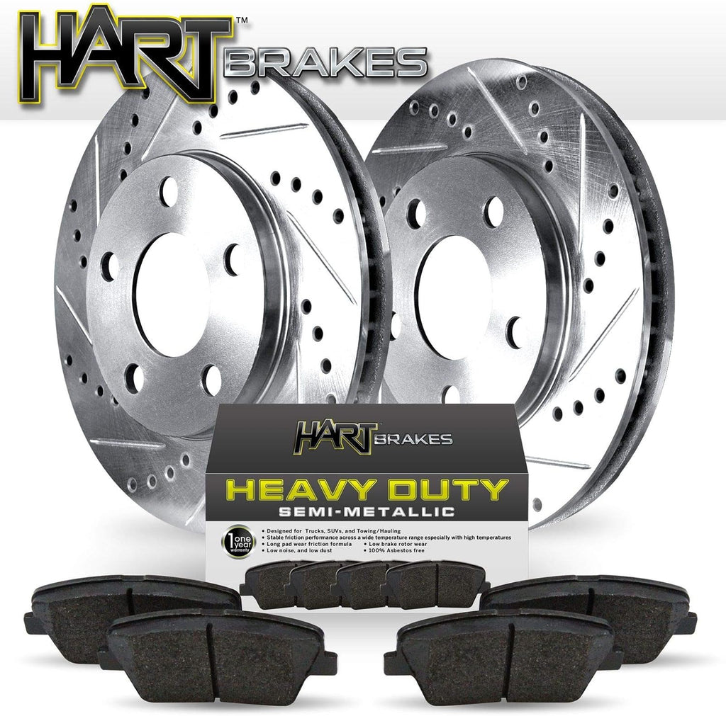 Platinum DRILL/SLOT DISC BRAKE ROTORS AND HEAVY DUTY PAD Y927