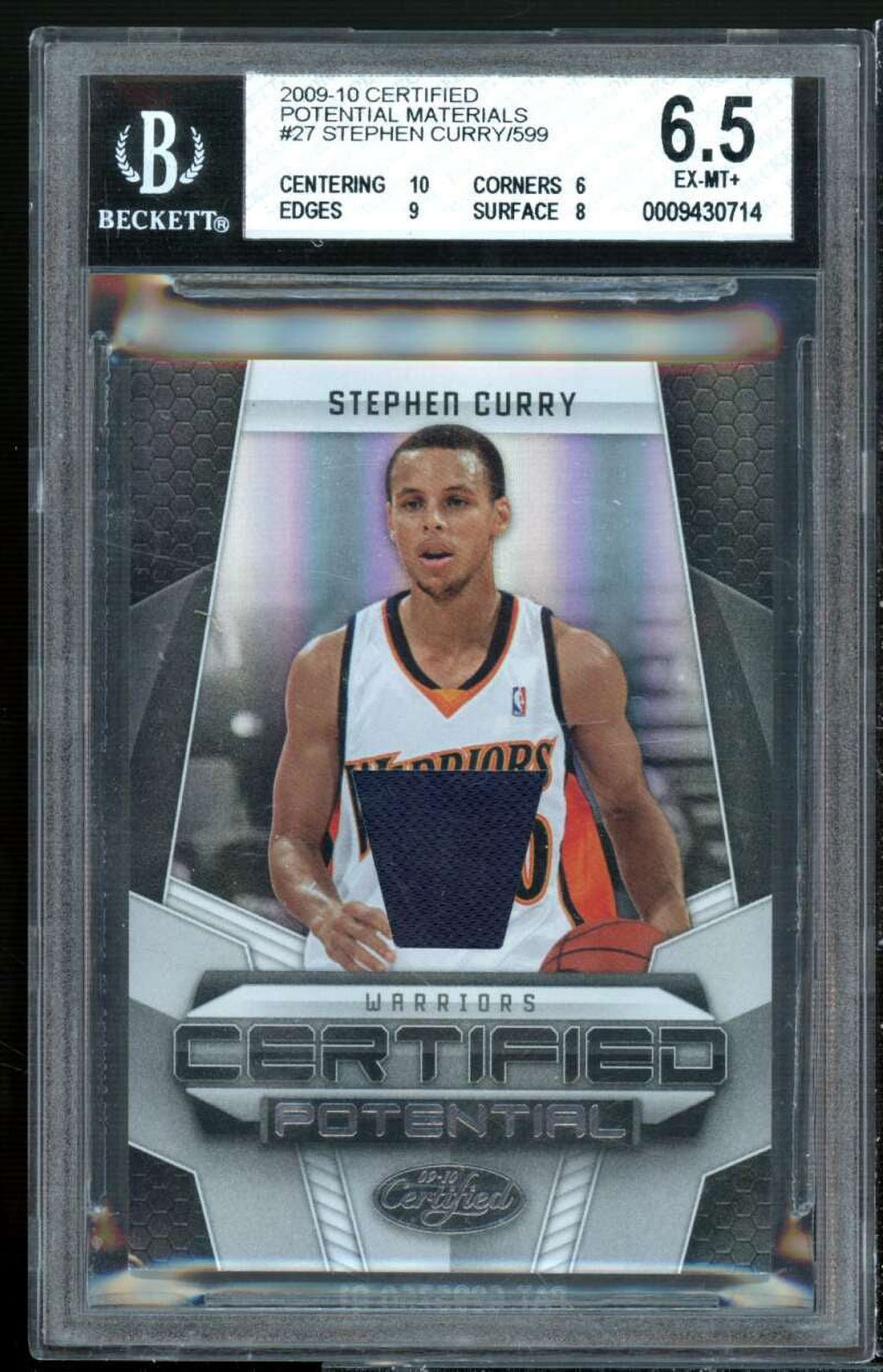 2009-10 Certified Potential Material #27 BGS 6.5 M643