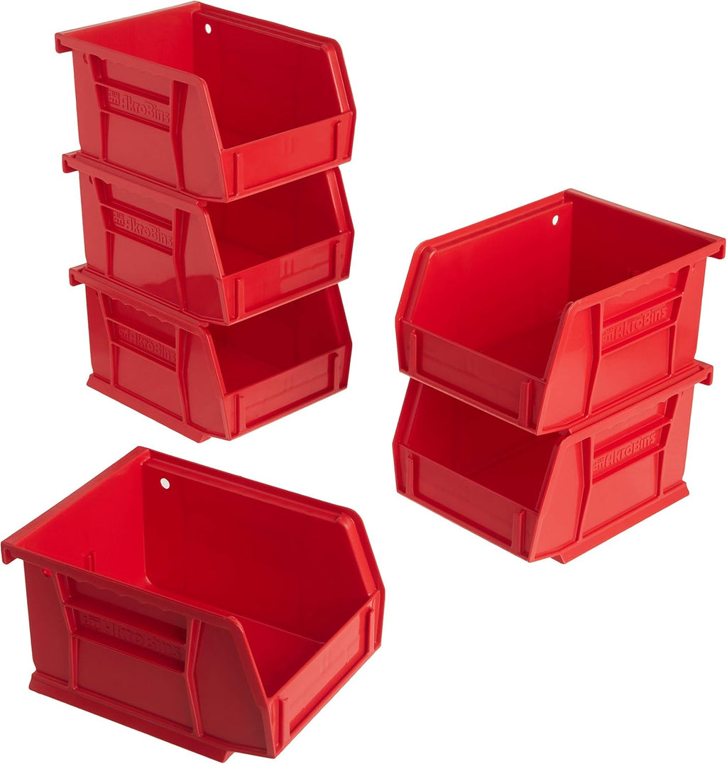 Plastic Storage Bin Hanging Stacking Containers, Black, 24-Pack Pack of 2 M5838