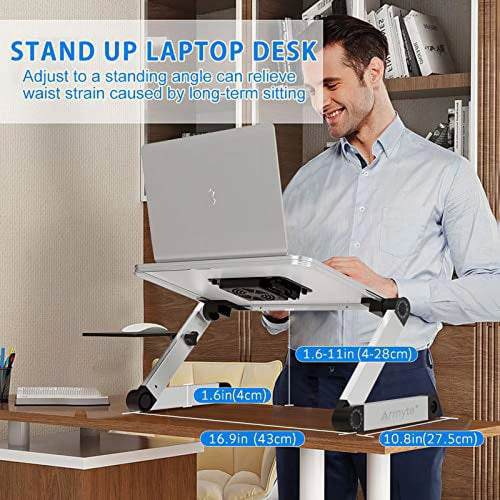 Adjustable Laptop Stand with Cooling Fan & Mouse Pad U59421