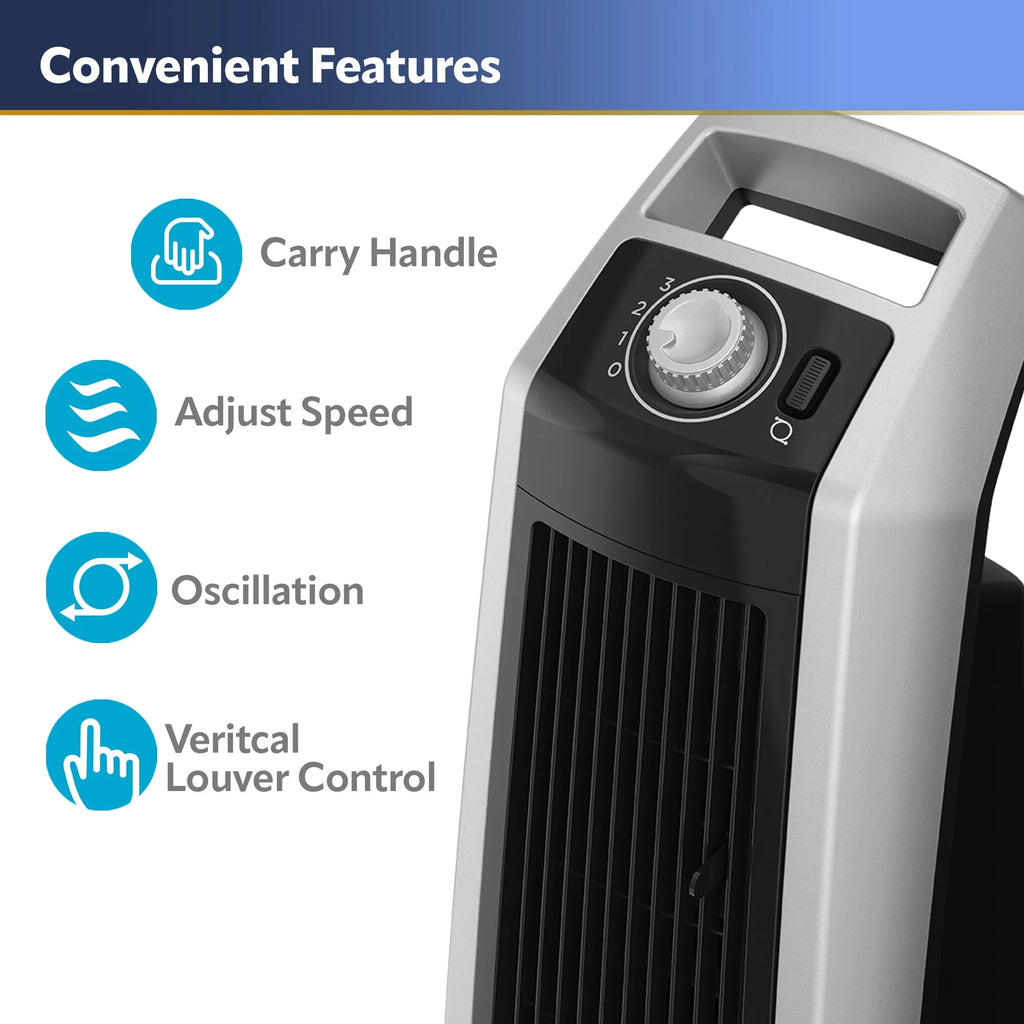 Oscillating High Velocity Tower Fan with 3 Speeds S895868