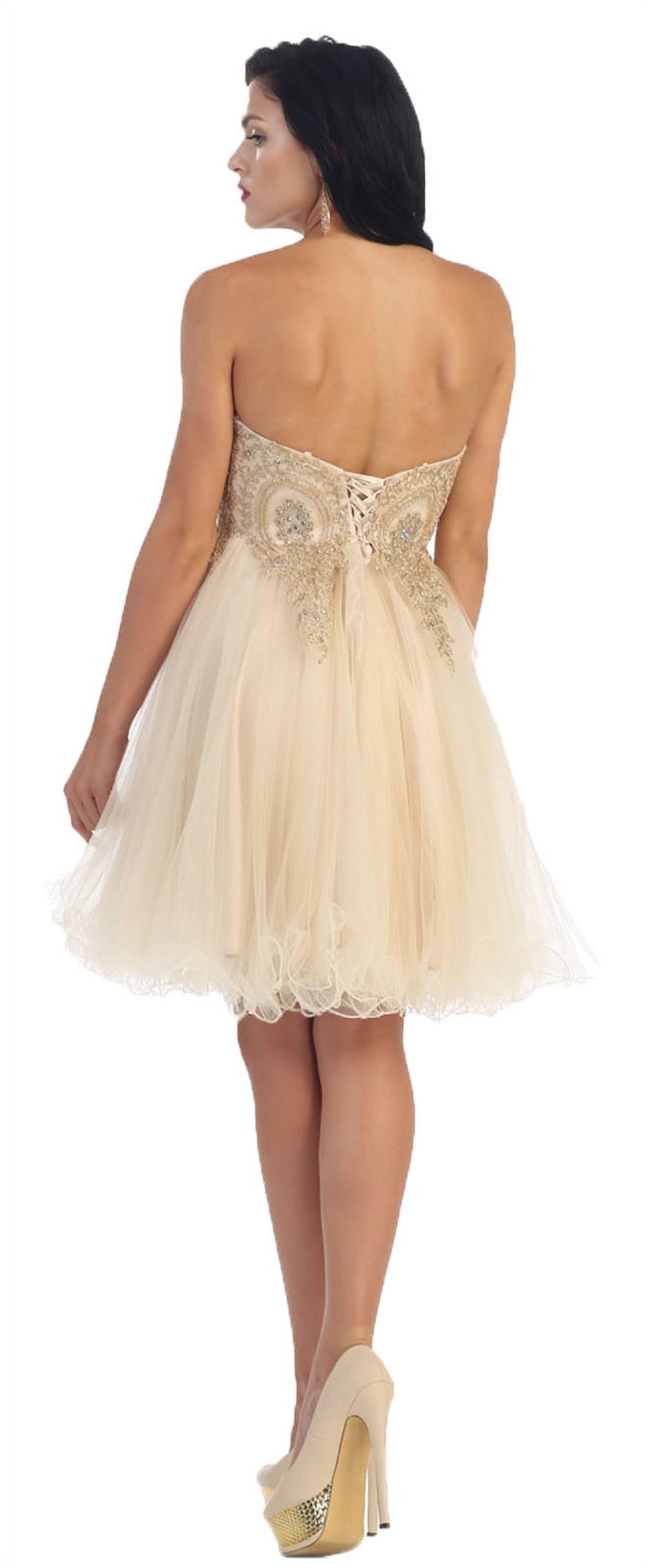 Corset Back Homecoming Dress J725