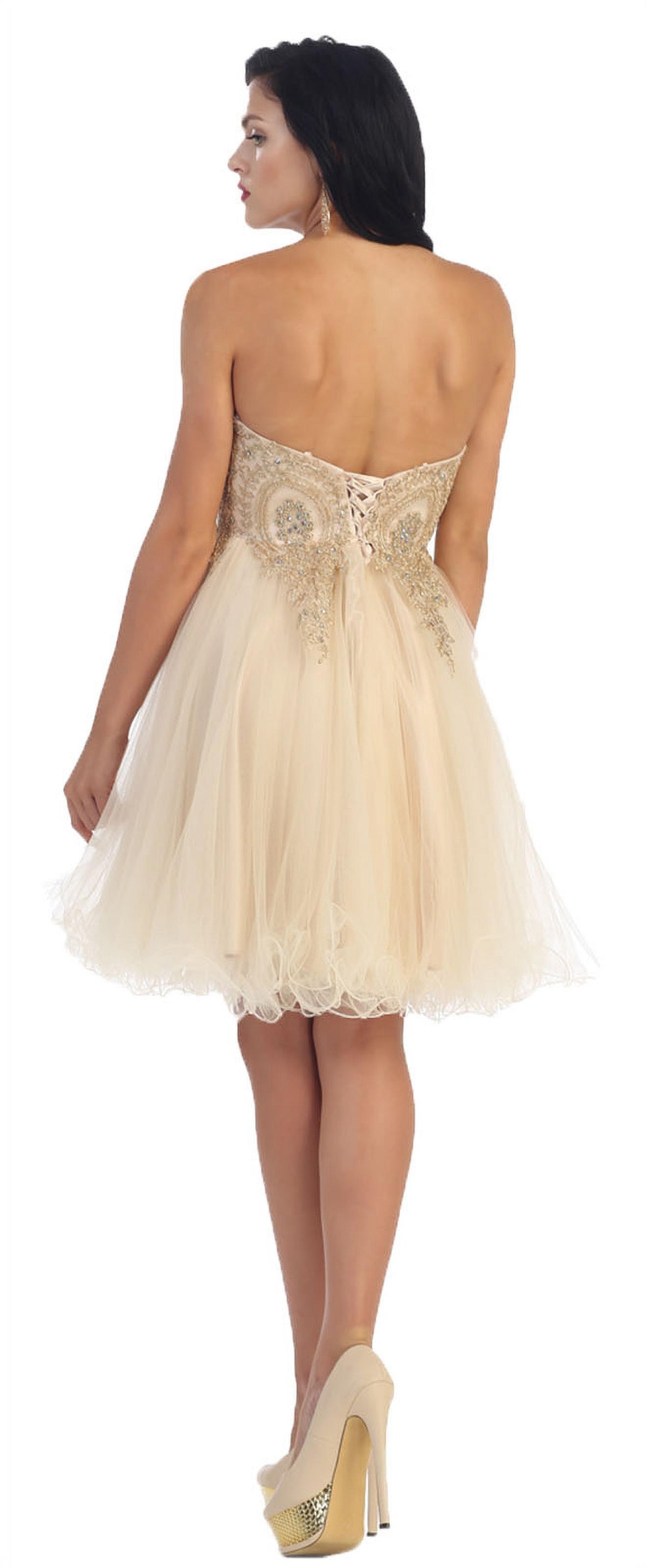 Corset Back Homecoming Dress J725