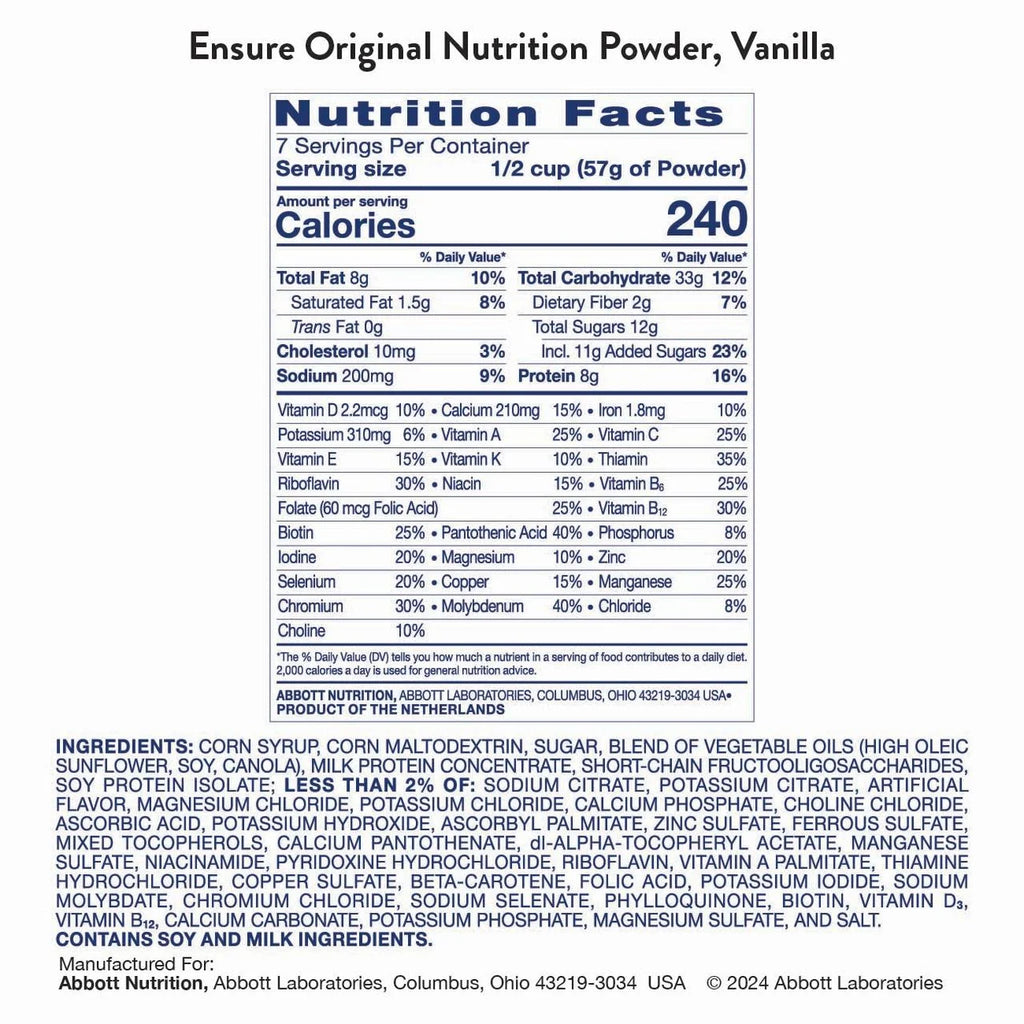 Vanilla Nutrition Powder 14.1 oz O728888
