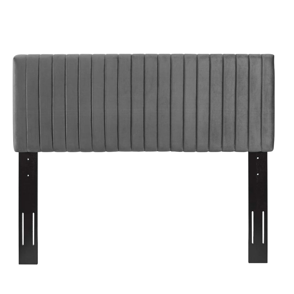 King California King Gray Velvet Headboard M5048