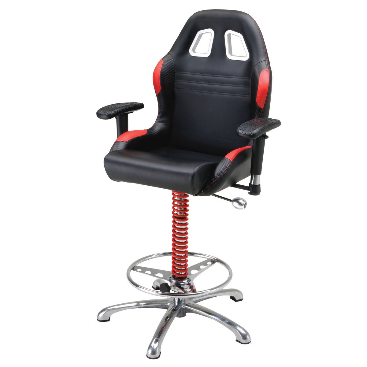 Black-On-Red Bar Chair U360