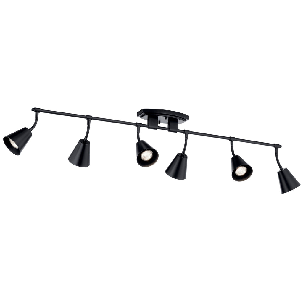 Black 6 Light Rail Light A129