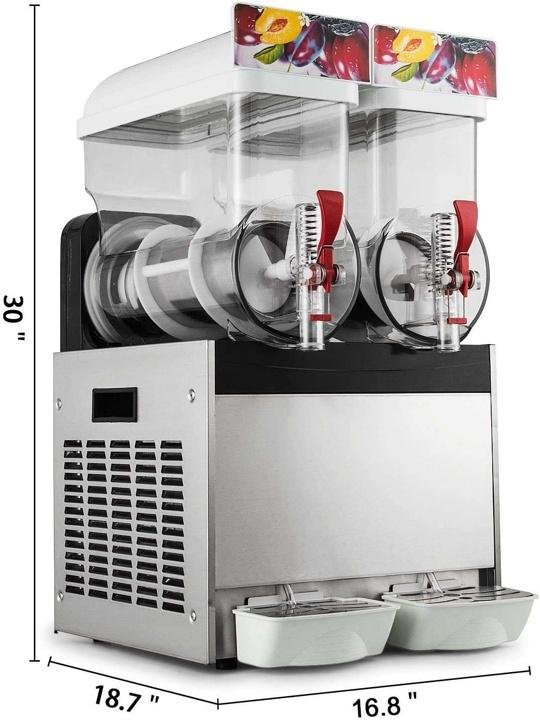 Commercial Slushy Machine 110V 30L 600W 15Lx2 Tank T3178