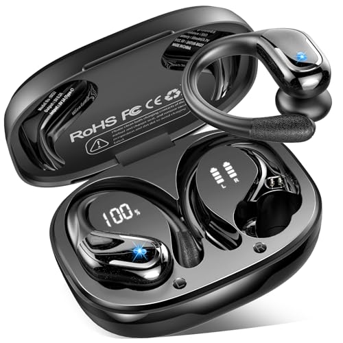 Bluetooth 5.4 Wireless Earbuds with Earhooks M1017