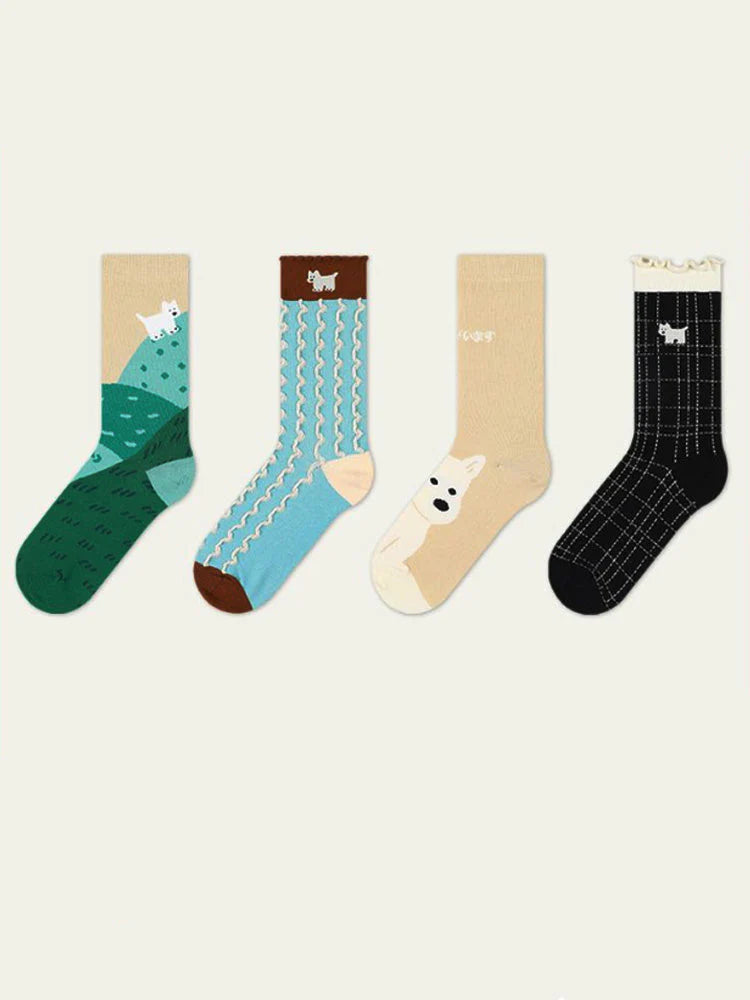Cute Cartoon Puppy Socks K61991