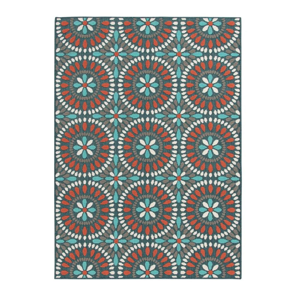 5' x 7' Medallion Polypropylene Outdoor Area Rug B40208