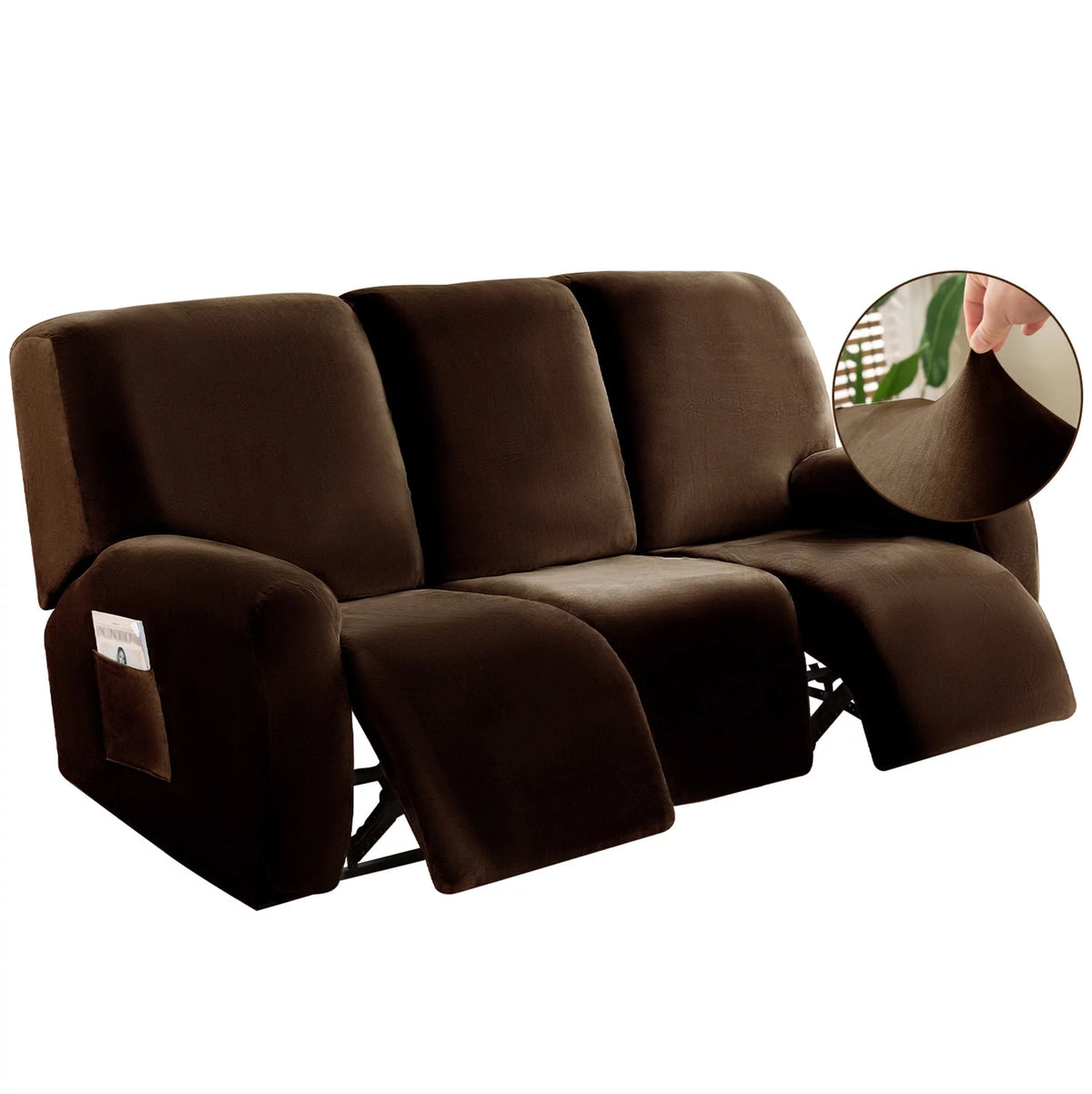 3 Seats Recliner Sofa Slipcover with Side Pocket M71267