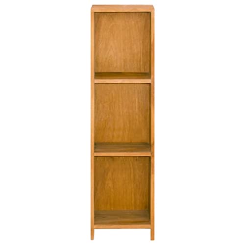 Solid Wood Teak Bookshelf with 2 Shelves W7636