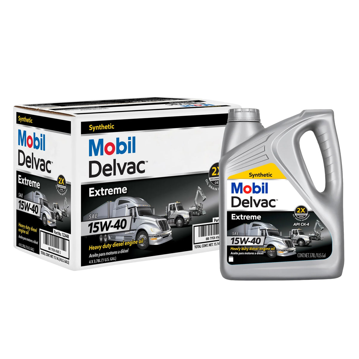 Heavy Duty Full Synthetic Diesel Engine Oil 15W-40, 1 Gal W593986