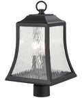 3 Light Post Mount Black N804