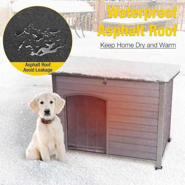 Insulated Outdoor Dog House with Waterproof Roof B426209