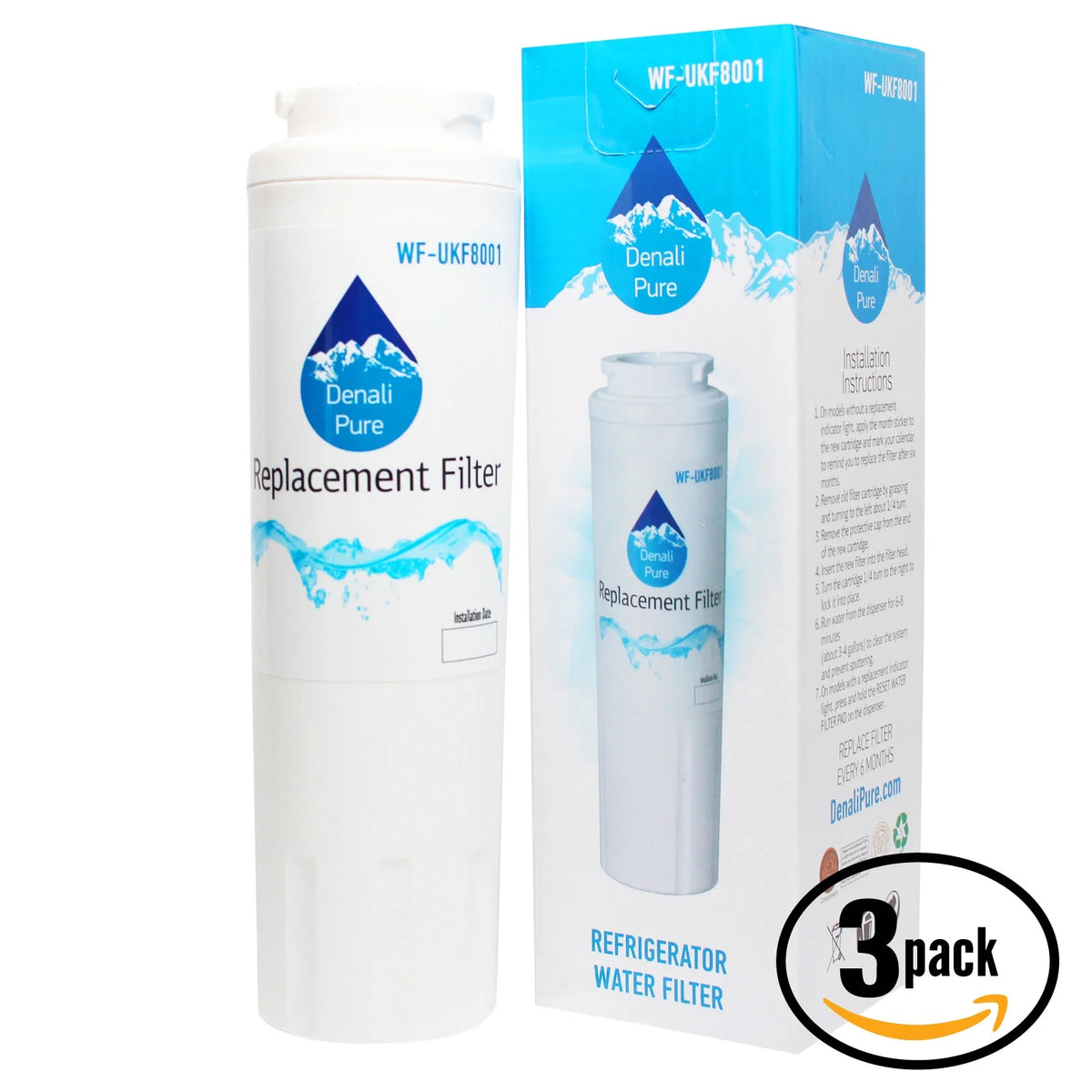 3-Pack Replacement Refrigerator Water Filter Cartridge P697590