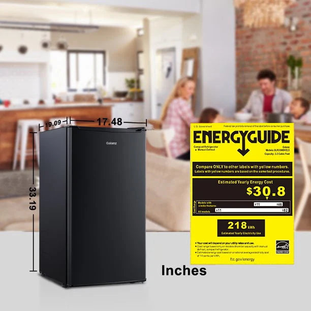 3.3 Cu ft Black Mini Fridge M890