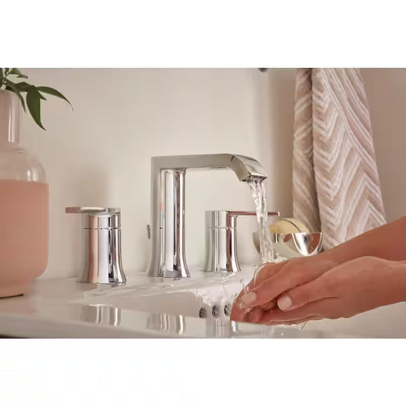 8 in. Widespread Double Handle Bathroom Faucet in Chrome V2830